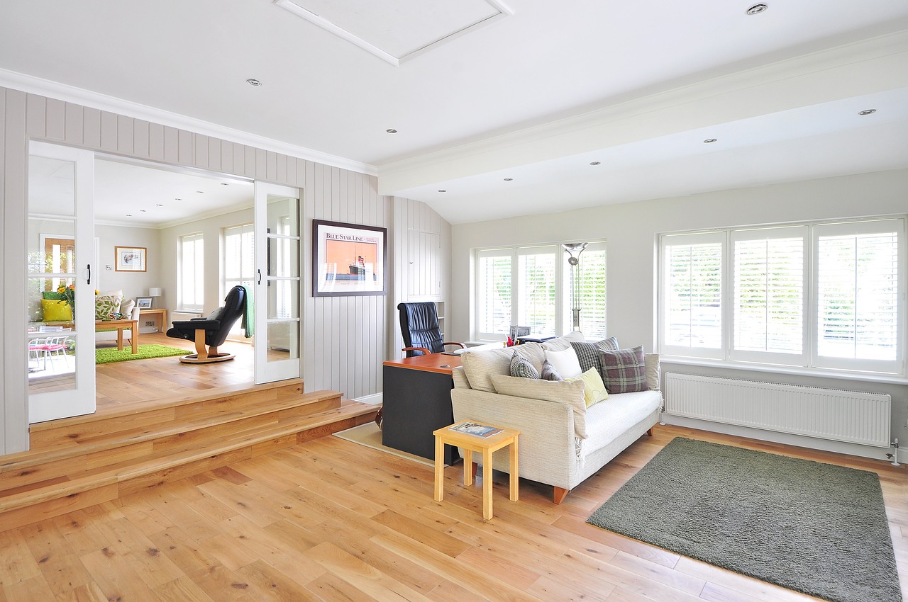 Wooden floor covering and window blinds